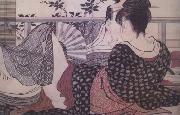 Kitagawa Utamaro Loves (from the Poem of the Pillow) (nn03) painting